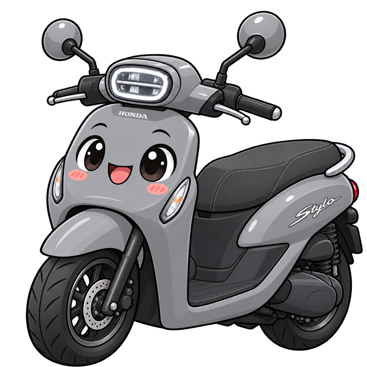 Maskot motor Honda sebagai asisten website
